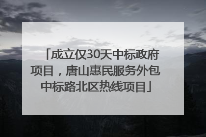 成立仅30天中标政府项目，唐山惠民服务外包中标路北区热线项目