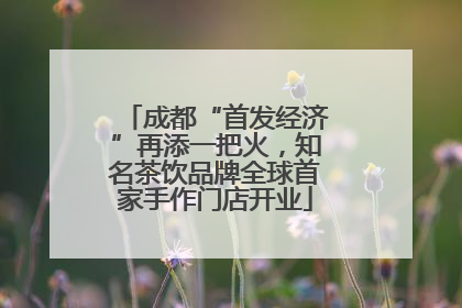 成都“首发经济”再添一把火，知名茶饮品牌全球首家手作门店开业