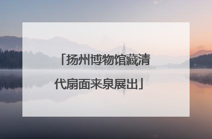 扬州博物馆藏清代扇面来泉展出