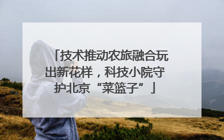 技术推动农旅融合玩出新花样，科技小院守护北京“菜篮子”