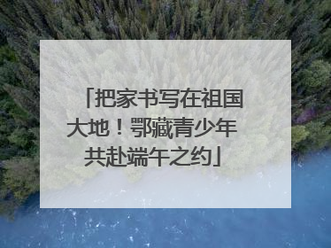 把家书写在祖国大地！鄂藏青少年共赴端午之约