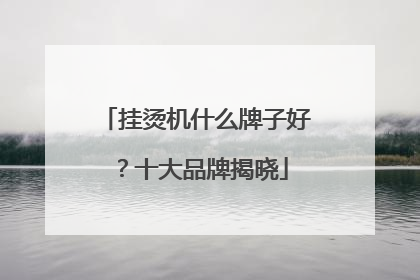 挂烫机什么牌子好？十大品牌揭晓