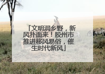 文明润乡野，新风扑面来！胶州市推进移风易俗，催生时代新风