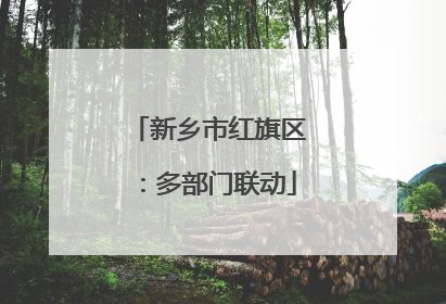 新乡市红旗区：多部门联动