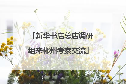 新华书店总店调研组来郴州考察交流