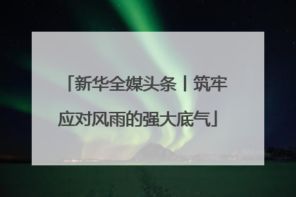 新华全媒头条丨筑牢应对风雨的强大底气