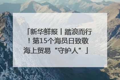 新华鲜报丨踏浪而行！第15个海员日致敬海上贸易“守护人”