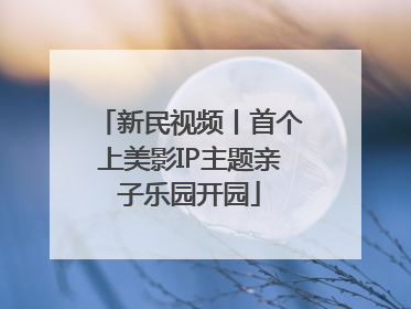 新民视频丨首个上美影IP主题亲子乐园开园