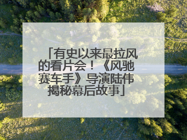 有史以来最拉风的看片会！《风驰赛车手》导演陆伟揭秘幕后故事