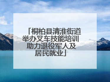 桐柏县清淮街道举办叉车技能培训 助力退役军人及居民就业