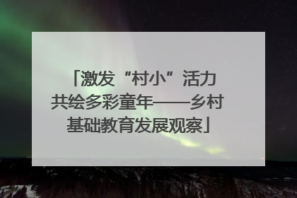 激发“村小”活力 共绘多彩童年——乡村基础教育发展观察