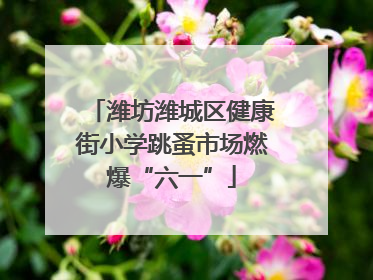 潍坊潍城区健康街小学跳蚤市场燃爆“六一”