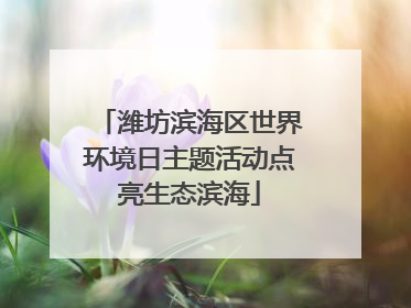 潍坊滨海区世界环境日主题活动点亮生态滨海