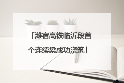 潍宿高铁临沂段首个连续梁成功浇筑