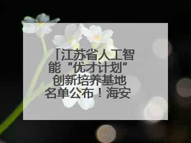 江苏省人工智能“优才计划” 创新培养基地名单公布！海安高级中学入选