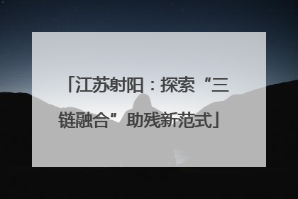 江苏射阳：探索“三链融合”助残新范式