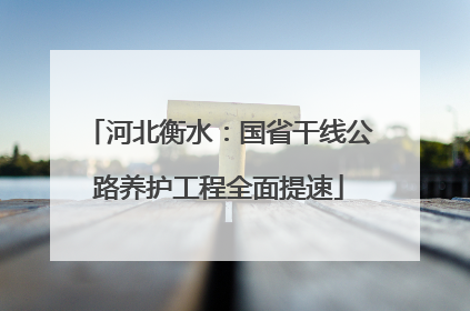 河北衡水：国省干线公路养护工程全面提速