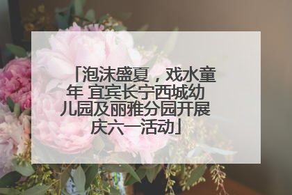 泡沫盛夏，戏水童年 宜宾长宁西城幼儿园及丽雅分园开展庆六一活动