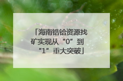海南锆铪资源找矿实现从“0”到“1”重大突破