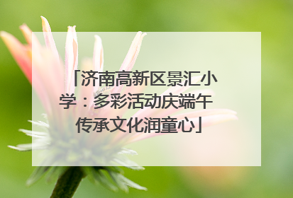 济南高新区景汇小学：多彩活动庆端午 传承文化润童心