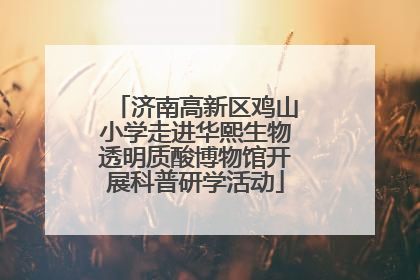 济南高新区鸡山小学走进华熙生物透明质酸博物馆开展科普研学活动
