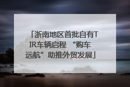 浙南地区首批自有TIR车辆启程 “购车远航”助推外贸发展