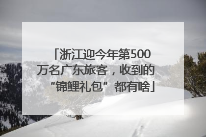 浙江迎今年第500万名广东旅客，收到的“锦鲤礼包”都有啥