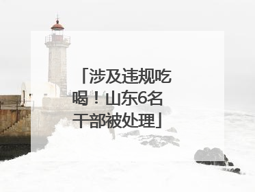 涉及违规吃喝！山东6名干部被处理