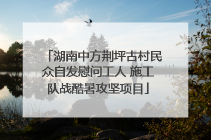 湖南中方荆坪古村民众自发慰问工人 施工队战酷暑攻坚项目