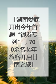 湖南娄底开出今年首趟“银发专列”，700余名老年旅客开启甘南之旅