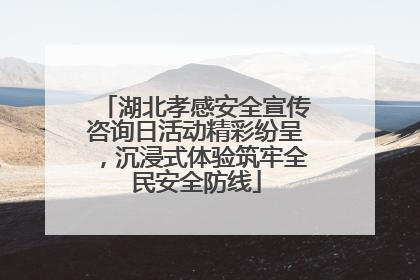 湖北孝感安全宣传咨询日活动精彩纷呈，沉浸式体验筑牢全民安全防线