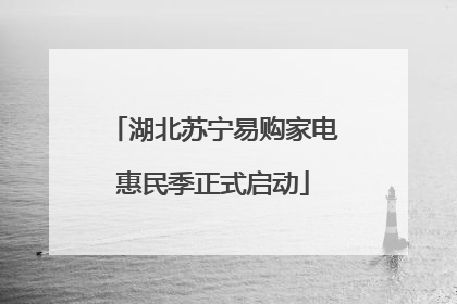 湖北苏宁易购家电惠民季正式启动