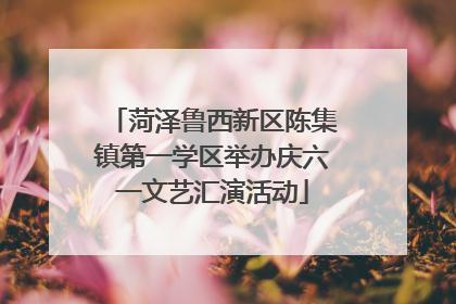菏泽鲁西新区陈集镇第一学区举办庆六一文艺汇演活动