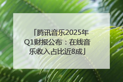 腾讯音乐2025年Q1财报公布：在线音乐收入占比近8成