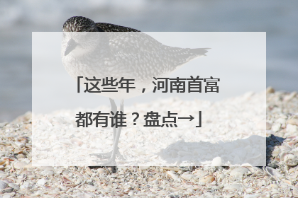 这些年，河南首富都有谁？盘点→