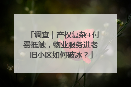 调查｜产权复杂+付费抵触，物业服务进老旧小区如何破冰？