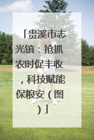贵溪市志光镇：抢抓农时促丰收，科技赋能保粮安（图）