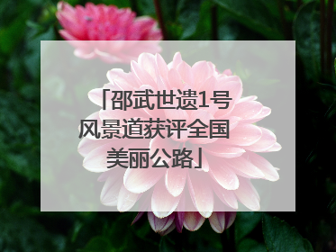 邵武世遗1号风景道获评全国美丽公路