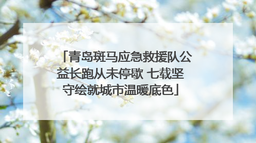青岛斑马应急救援队公益长跑从未停歇 七载坚守绘就城市温暖底色