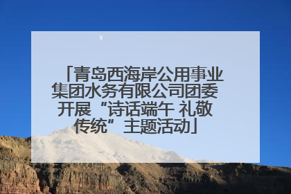青岛西海岸公用事业集团水务有限公司团委开展“诗话端午 礼敬传统”主题活动
