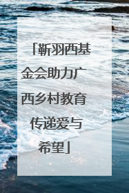 靳羽西基金会助力广西乡村教育 传递爱与希望