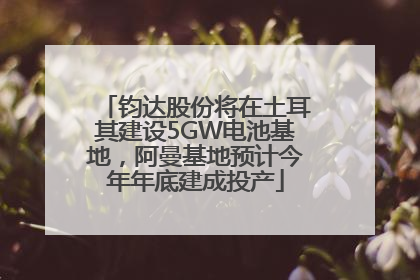 钧达股份将在土耳其建设5GW电池基地，阿曼基地预计今年年底建成投产