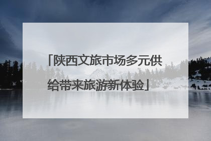 陕西文旅市场多元供给带来旅游新体验