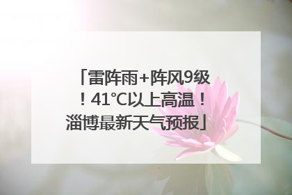 雷阵雨+阵风9级！41℃以上高温！淄博最新天气预报