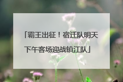 霸王出征！宿迁队明天下午客场迎战镇江队