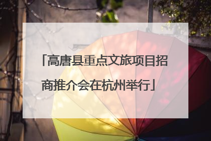 高唐县重点文旅项目招商推介会在杭州举行