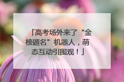 高考场外来了“金榜题名”机器人，萌态互动引围观！