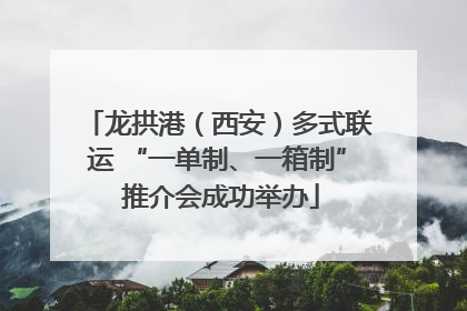 龙拱港（西安）多式联运 “一单制、一箱制” 推介会成功举办