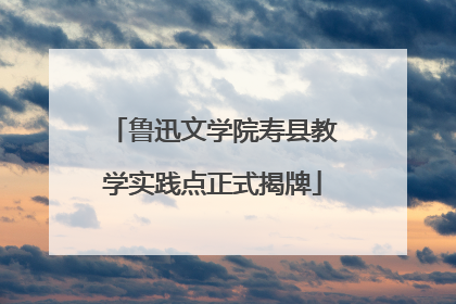 鲁迅文学院寿县教学实践点正式揭牌