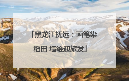 黑龙江抚远：画笔染稻田 墙绘迎旅发